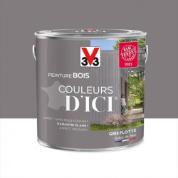 Peinture bois extérieur Couleurs d'ici® V33, gris flotté velours 2 l - V33