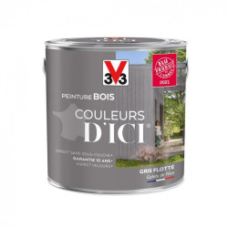 Peinture bois extérieur Couleurs d'ici® V33, gris flotté velours 2 l - V33