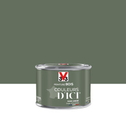 Peinture bois extérieur Couleurs d'ici® V33, kaki grisé velours 0.125 l de marque V33, référence: B5990000