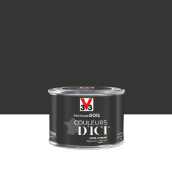 Peinture bois extérieur Couleurs d'ici® V33, noir ombré velours 0.125 l - V33