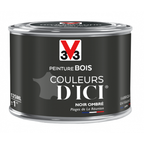 Peinture bois extérieur Couleurs d'ici® V33, noir ombré velours 0.125 l - V33