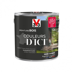 Peinture bois extérieur Couleurs d'ici® V33, noir ombré velours 2 l - V33