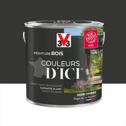 Peinture bois extérieur Couleurs d'ici® V33, noir ombré velours 2 l - V33