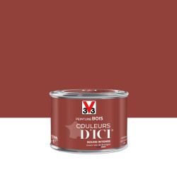 Peinture bois extérieur Couleurs d'ici® V33, rouge intense velours 0.125 l de marque V33, référence: B5990900
