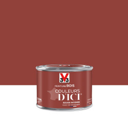 Peinture bois extérieur Couleurs d'ici® V33, rouge intense velours 0.125 l - V33