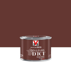 Peinture bois extérieur Couleurs d'ici® V33, rouge sépia velours 0.125 l de marque V33, référence: B5991100