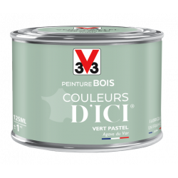 Peinture bois extérieur Couleurs d'ici® V33, vert pastel velours 0.125 l - V33