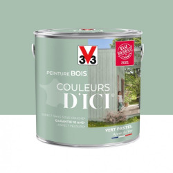 Peinture bois extérieur Couleurs d'ici® V33, vert pastel velours 2 l - V33