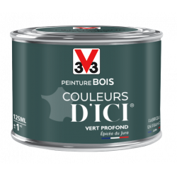 Peinture bois extérieur Couleurs d'ici® V33, vert profond velours 0.125 l - V33