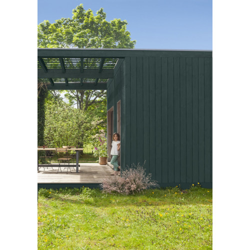 Peinture bois extérieur Couleurs d'ici® V33, vert profond velours 0.5 l - V33