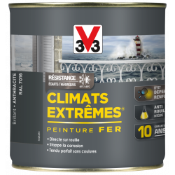 Peinture fer extérieur Climats extrêmes® V33 anthracite brillant 0.5 l - V33