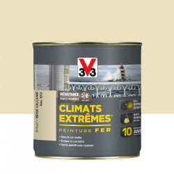 Peinture fer extérieur Climats extrêmes® V33 beige calcaire brillant 0.5 l de marque V33, référence: B5995500