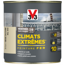 Peinture fer extérieur Climats extrêmes® V33 beige calcaire brillant 0.5 l - V33