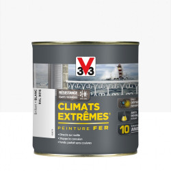 Peinture fer extérieur Climats extrêmes® V33 blanc brillant 0.5 l de marque V33, référence: B5995600