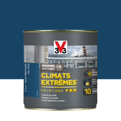 Peinture fer extérieur Climats extrêmes® V33 bleu bretagne brillant 0.5 l - V33