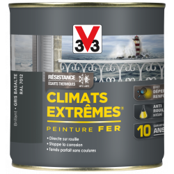 Peinture fer extérieur Climats extrêmes® V33 gris basalte brillant 0.5 l - V33