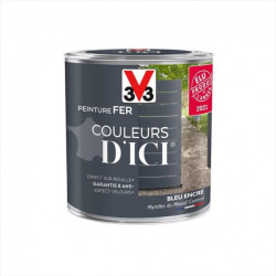 Peinture fer extérieur Couleurs d'ici® V33 bleu encré velours 0.5 l - V33