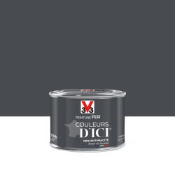 Peinture fer extérieur Couleurs d'ici® V33 gris anthracite velours 0.125 l - V33