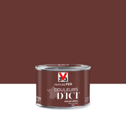 Peinture fer extérieur Couleurs d'ici® V33 rouge sépia velours 0.125 l - V33
