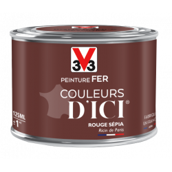 Peinture fer extérieur Couleurs d'ici® V33 rouge sépia velours 0.125 l - V33