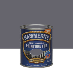 Peinture fer extérieur Direct sur rouille HAMMERITE anthracite brillant 0.75 l de marque HAMMERITE, référence: B5999500