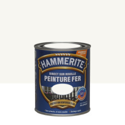 Peinture fer extérieur Direct sur rouille HAMMERITE blanc brillant 0.75 l de marque HAMMERITE, référence: B5999600