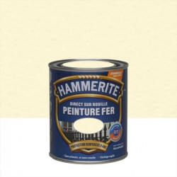 Peinture fer extérieur Direct sur rouille HAMMERITE blanc martelé 0.25 l - HAMMERITE