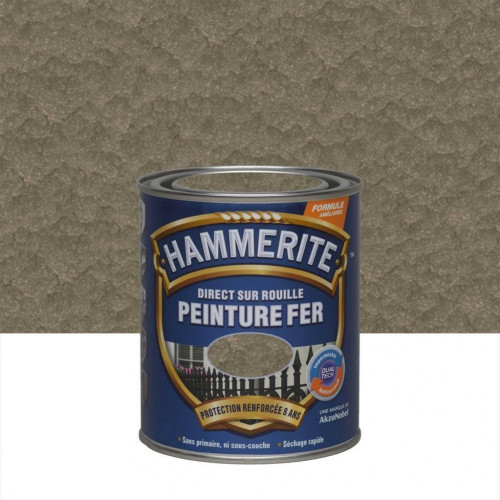 Peinture fer extérieur Direct sur rouille HAMMERITE bronze martelé 0.25 l - HAMMERITE