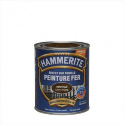 Peinture fer extérieur Direct sur rouille HAMMERITE châtaigne martelé 0.75 l - HAMMERITE