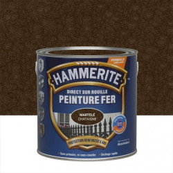 Peinture fer extérieur Direct sur rouille HAMMERITE châtaigne martelé 2.5 l - HAMMERITE