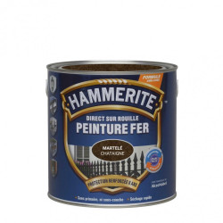 Peinture fer extérieur Direct sur rouille HAMMERITE châtaigne martelé 2.5 l - HAMMERITE