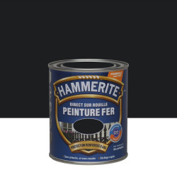 Peinture fer extérieur Direct sur rouille HAMMERITE noir brillant 0.75 l de marque HAMMERITE, référence: B6001000