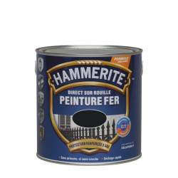 Peinture fer extérieur Direct sur rouille HAMMERITE noir brillant 2.5 l - HAMMERITE