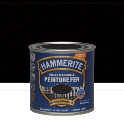 Peinture fer extérieur Direct sur rouille HAMMERITE noir ferronnerie mat 0.25 l de marque HAMMERITE, référence: B6001200