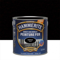 Peinture fer extérieur Direct sur rouille HAMMERITE noir martelé 2.5 l - HAMMERITE