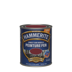 Peinture fer extérieur Direct sur rouille HAMMERITE rouge basque brillant 0.75 l - HAMMERITE