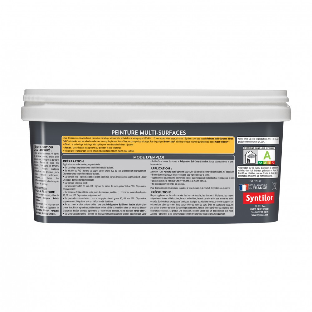 Peinture, carrelage / parquet / laminé Renov sol SYNTILOR, craie satiné, 2 l