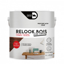 Peinture intérieure Relook bois MAISON DECO, craie satiné, 2 l - MAISON DECO