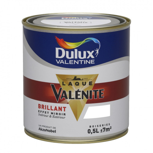 Peinture laque boiserie Valénite blanc brillant 0,5 L - DULUX VALENTINE - DULUX VALENTINE