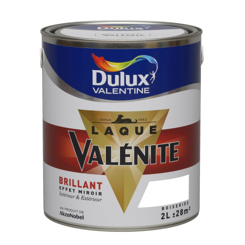 Peinture laque boiserie Valénite blanc brillant 2 L - DULUX VALENTINE - DULUX VALENTINE