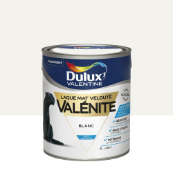 Peinture laque boiserie Valénite blanc mat 2 L - DULUX VALENTINE de marque DULUX VALENTINE, référence: B6004800