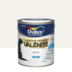 Peinture laque boiserie Valénite blanc mat 2 L - DULUX VALENTINE - DULUX VALENTINE