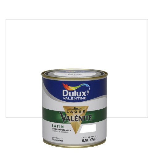 Peinture laque boiserie Valénite blanc satiné 0,5 L - DULUX VALENTINE - DULUX VALENTINE