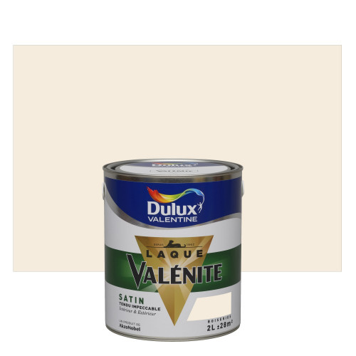 Peinture laque boiserie Valénite lin clair satiné 2 L - DULUX VALENTINE - DULUX VALENTINE