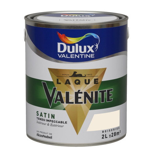 Peinture laque boiserie Valénite lin clair satiné 2 L - DULUX VALENTINE - DULUX VALENTINE