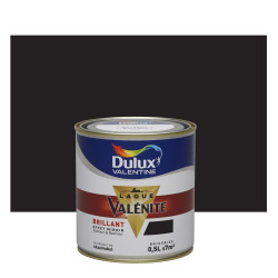 Peinture laque boiserie Valénite noir brillant 0,5 L - DULUX VALENTINE de marque DULUX VALENTINE, référence: B6005800