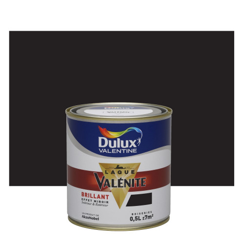 Peinture laque boiserie Valénite noir brillant 0,5 L - DULUX VALENTINE - DULUX VALENTINE