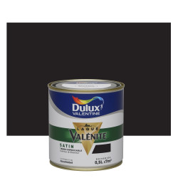 Peinture laque boiserie Valénite noir satiné 0,5 L - DULUX VALENTINE de marque DULUX VALENTINE, référence: B6005900