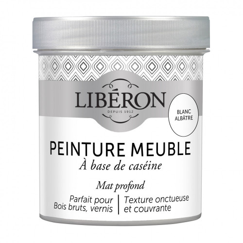 Peinture meuble et boiserie Caséine LIBERON blanc albâtre mat 0.5 l - LIBERON