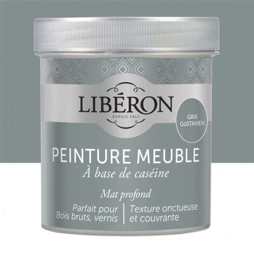 Peinture meuble et boiserie Caséine LIBERON gris gustavien mat 0.5 l - LIBERON